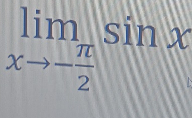 limlimits _xto - π /2 sin x