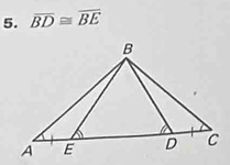 overline BD≌ overline BE