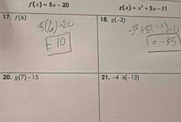 f(x)=5x-20
1
2