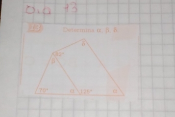 Determina α, β, δ