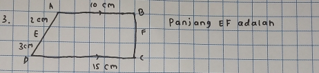 Panjang EF adalan