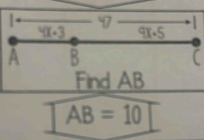 Find AB
AB=10