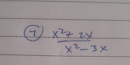 7  (x^2+2x)/x^2-3x 