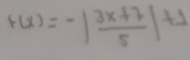 F(x)=-| (3x+7)/5 |+1