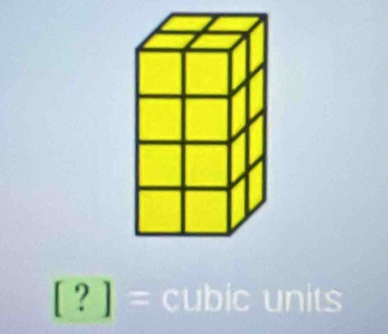 [?] = cubic units