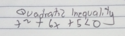 ovadrat? Inequality
x^2+6x+5<0</tex>