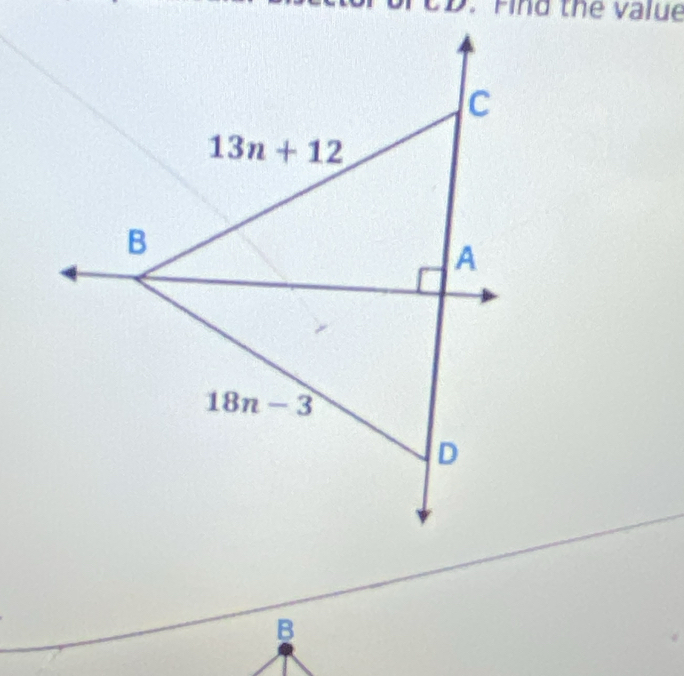 Find the value
B