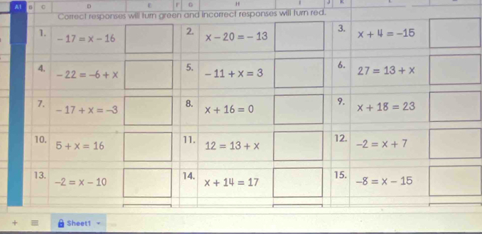 A1 D D ε F 0 H
Sheet1