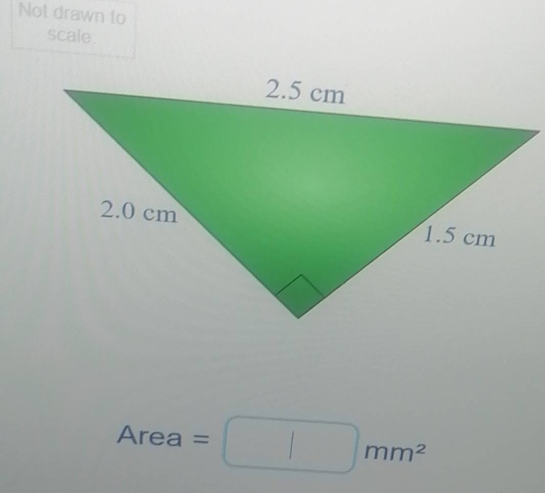 Not drawn to 
scale.
Area=□ mm^2