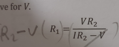 ve for V.
( R)=TR, V