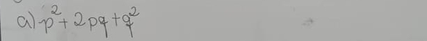 a p^2+2pq+q^2