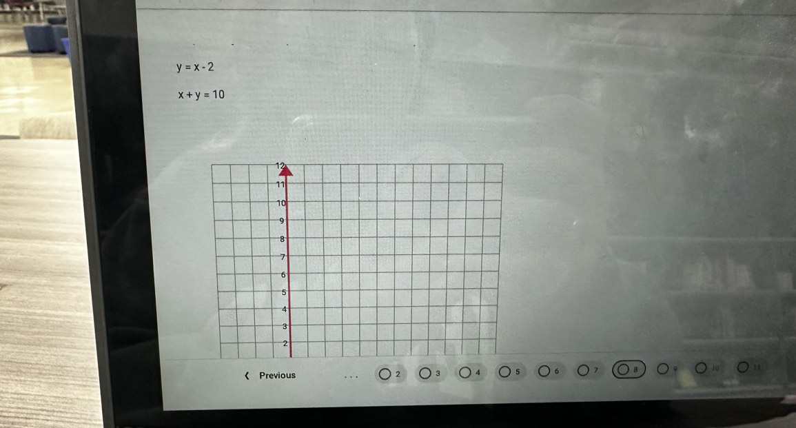 y=x-2
x+y=10
《 Previous