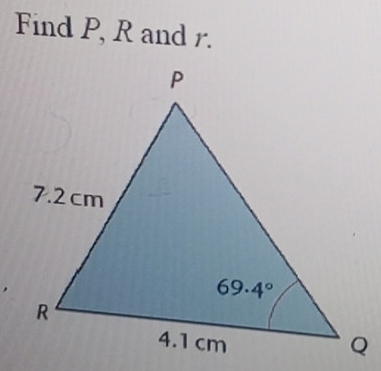 Find P, R and r.