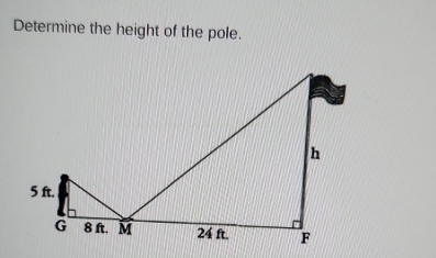 Determine the height of the pole.