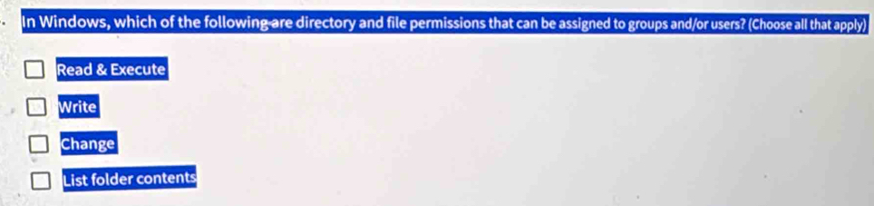 Solved: In Windows, which of the following are directory and file ...