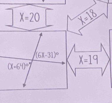 X=20
X=18
X=19