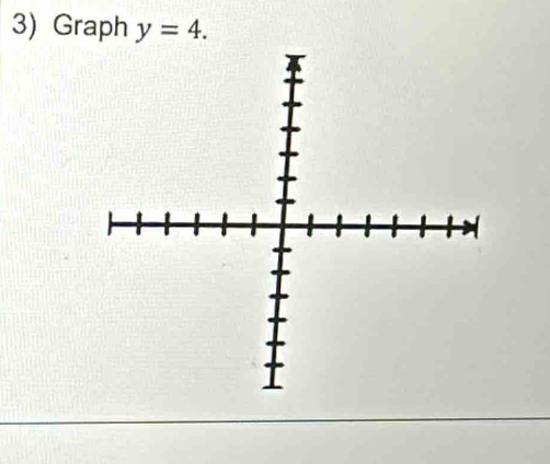 Graph y=4.