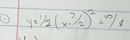 y=1/2(x-7/2)^2+m/8