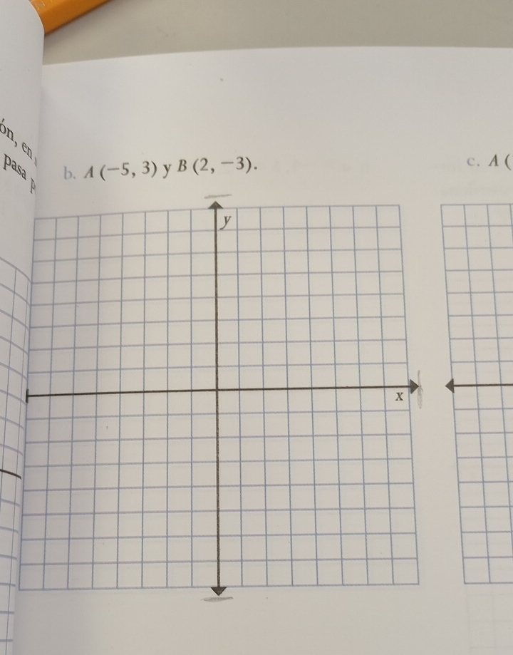 pasa p
b. A(-5,3) y B(2,-3). 
c. A (