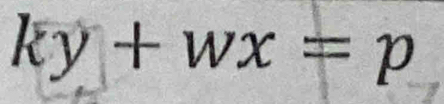 ky+wx=p