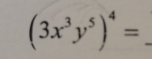 (3x^3y^5)^4= _