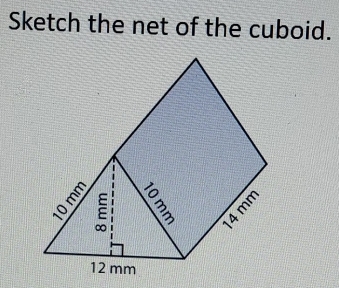 Sketch the net of the cuboid.