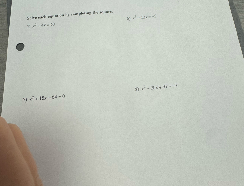 solved-solve-each-equation-by-completing-the-square-6-x-2-12x-5-5