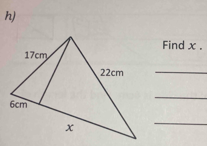 Find x. 
_ 
_ 
_