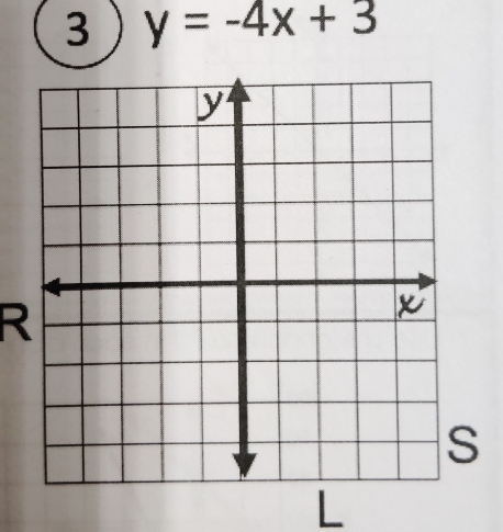 3 y=-4x+3
R