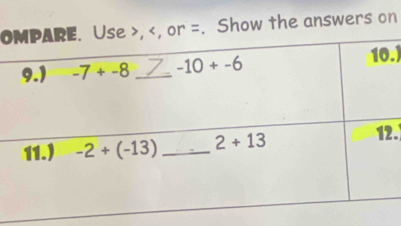 Show the answers on
.)
.