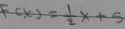 F(x)= 1/2 x+5