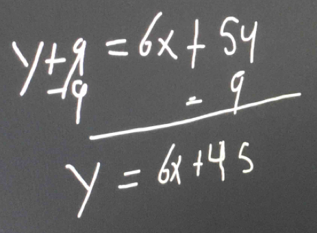 y+7=6x+5y
=9
y=6x+4s