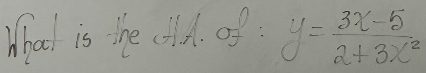 Whatl is the cold. of y= (3x-5)/2+3x^2 