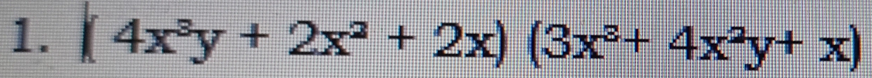 (4x^3y+2x^2+2x)(3x^3+4x^2y+x)