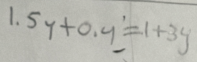 5y+0.y=1+3y