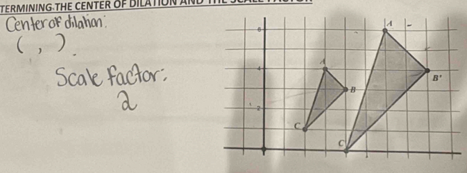 TERMINING THE CENTER OF BILATION AN