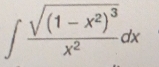 ∈t frac sqrt((1-x^2)^3)x^2dx