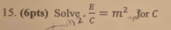 Solv 1vg- ξ = m², for C