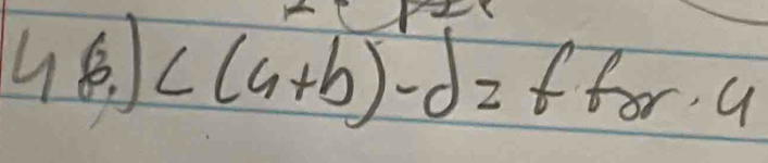 48 = c(a+b)-d=ffor.u