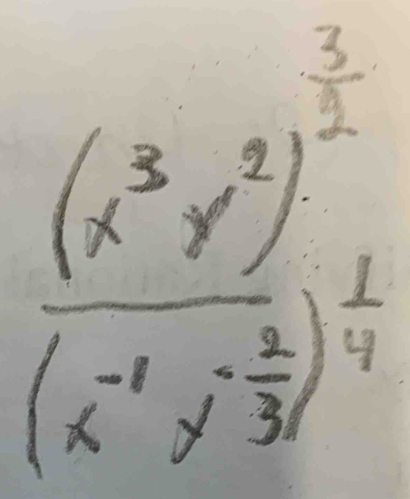 -x-1=frac 1/2
frac (x^3y^2)^ 3/2 (x^(-1)y^(-frac 2)3)^ 1/4 
= 4/5 <1</tex>