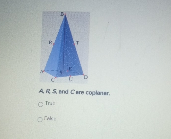 A, R, S, and C are coplanar.
True
False