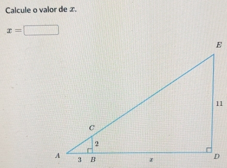 Calcule o valor de x.
x=| :□