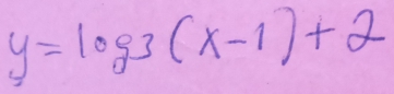 y=log _3(x-1)+2