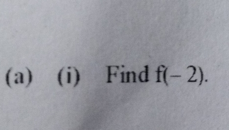 Find f(-2).