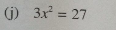 3x^2=27