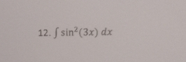 ∈t sin^2(3x)dx