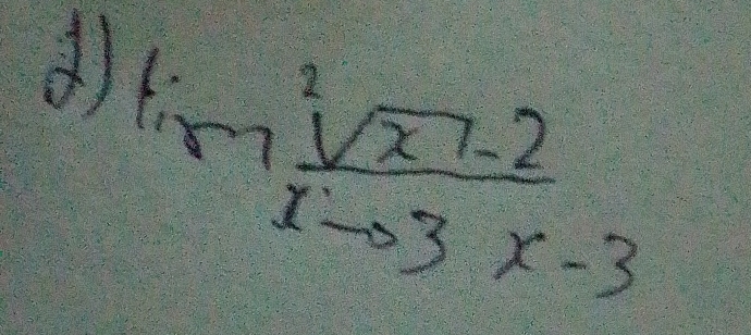 lim _xto 3 (sqrt[2](x)-2)/xto 3x-3 