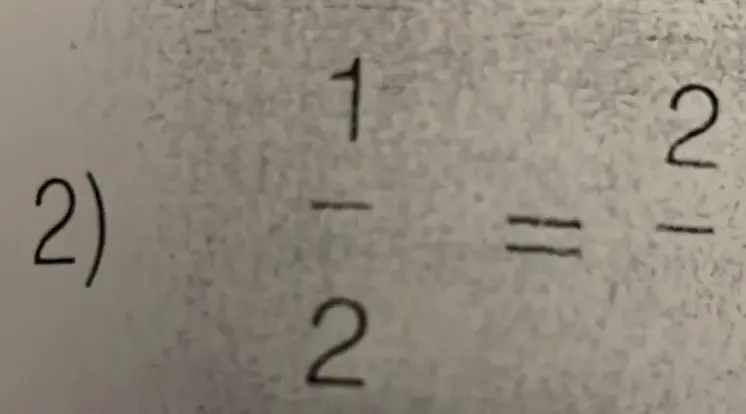  1/2 =frac 2