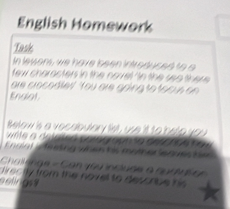 Eglish Homer 

Task