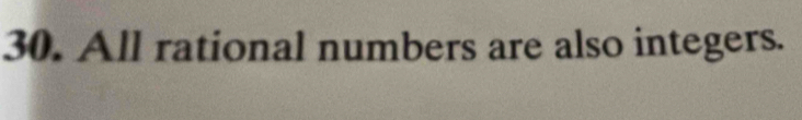 All rational numbers are also integers.